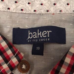 Ted Baker boys long sleeve plaid shirt